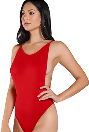 Photo 1 of DIDK Women's Spaghetti Strap Armhole Plain Backless Bodysuit UNKNOWN SIZE TAG MISSING.
