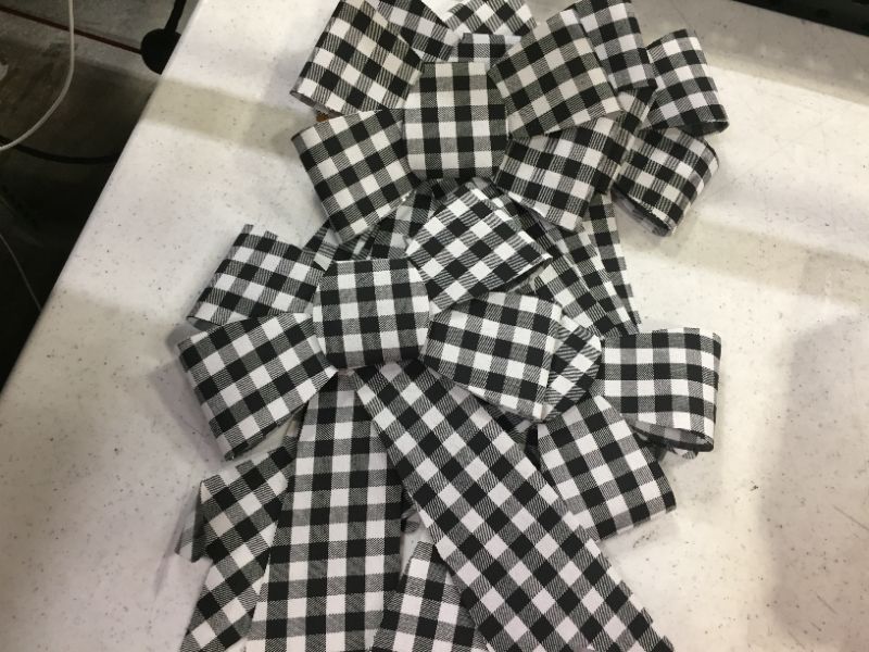 Photo 2 of 6 Pack Christmas Bows Decorations, Large Christmas Buffalo Plaid Bows for Wreath Garland Christmas Tree Topper Ornaments Outdoor Indoor Christmas Decorations Home Party Crafts, 9 x 12.5 "(Black White)
16.97 x 12.44 x 2.32 inches 