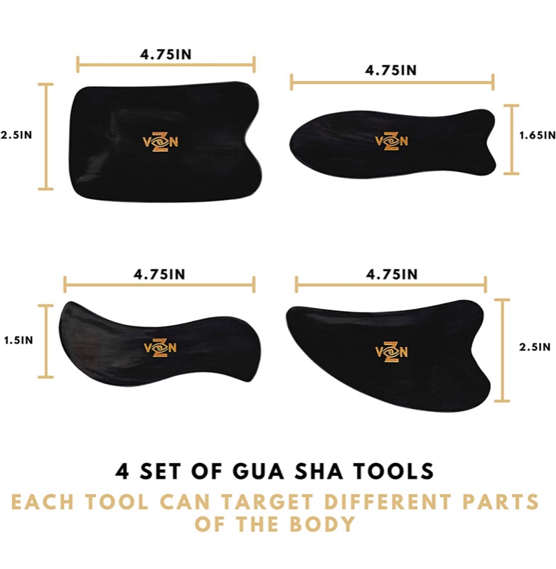 Photo 1 of Gua Sha Scraping Massage Tools for Circulation & Lymphatic Drainage | Anti Aging, Anti Wrinkle, Muscle Pain Relief - Trigger Point & Myofascial Release | Healing Skin Care Tools for Holistic Healing