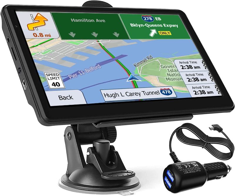 Photo 1 of GPS Navigation for Car/Truck,Latest USA, Canada, Mexico 2022 Maps 7 Inch Touch Screen 8G 256M Voice Broadcast Navigation System with Speed Camera Warning, Lifetime Free Map Update.
