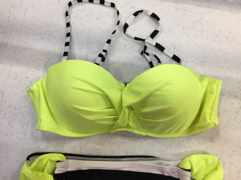 Photo 3 of Actloe Women Color Block Bikini Swimsuit Two Pieces Swimwear Push up Bathing Suit---size M