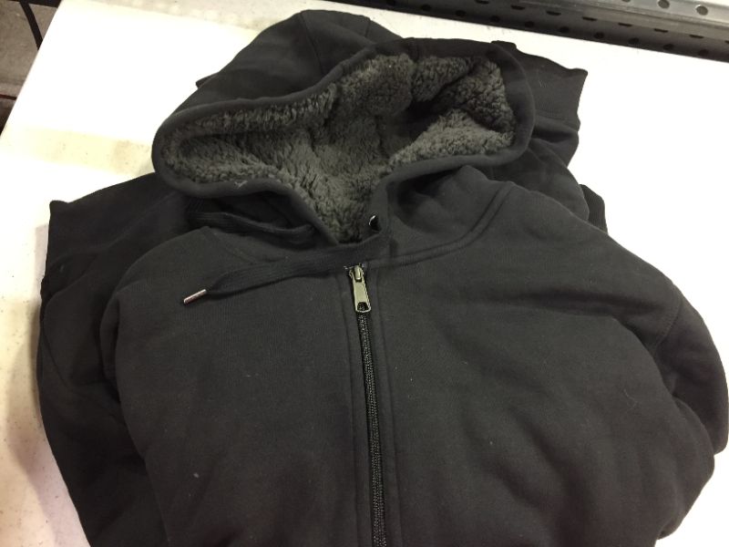 Photo 3 of Amazon Essentials Men's Sherpa Lined Full-Zip Hooded Fleece Sweatshirt--size L