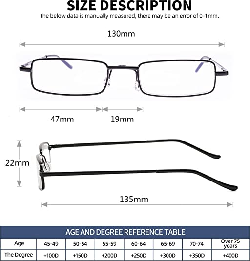 Photo 1 of +2.0 OWTXIS Blue Light Blocking Reading Glasses - Slim Pocket Readers with Pen Clip Case Mini Lightweight Readers