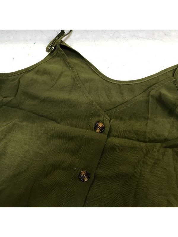 Photo 1 of BLENCOT Women's Button Down V Neck Strappy Tank Tops Loose Casual Sleeveless Shirts Blouses---size XL