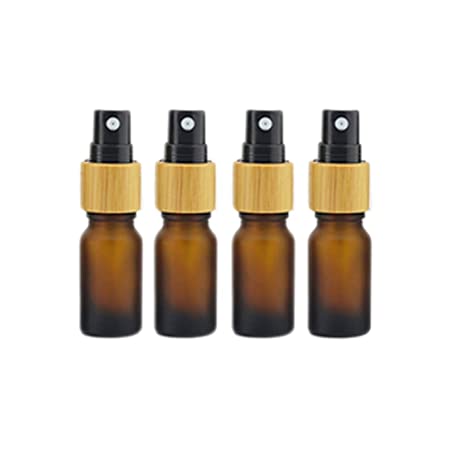 Photo 1 of 4 Pack Amber Frosted Spray Bottles Fine Mist Sprayer Glass Atomizer Bottles For Essential Oil,Perfume,Aromatherapy,Cosmetic Liquids (30ml/1oz)

