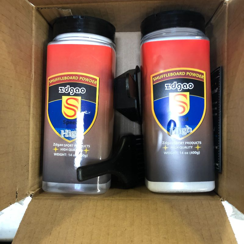 Photo 1 of  Shuffleboard Sand - Shuffleboard Wax with Mini Dustpan and Mini Brush, 2 Cans(2×14 oz)  -- Factory Sealed --
 