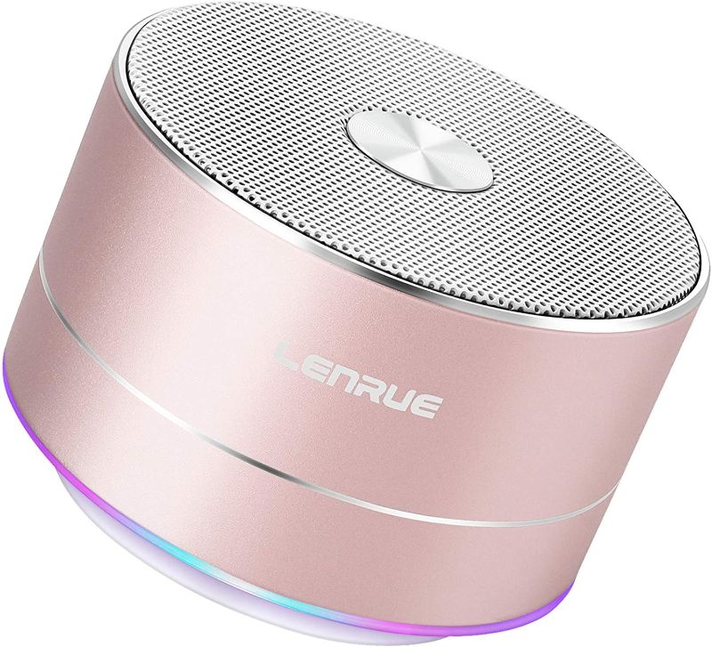 Photo 1 of A2 LENRUE Portable Wireless Bluetooth Speaker with Built-in-Mic,Handsfree Call,AUX Line,TF Card,HD Sound and Bass for iPhone Ipad Android Smartphone and More(Rose Gold)

