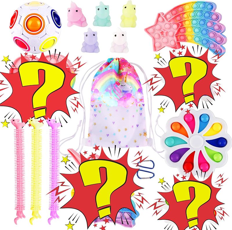 Photo 1 of Pop Toys Pack. Pop Packs Box Figits Bulk. Party Favors ? Birthday Gifts for 4 5 6 7 8 9 10 Year Old Girls. Sensory Toy for Autistic Children Ddhd Kids
