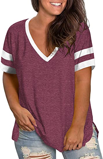 Photo 1 of AURISSY Plus Size Tops for Women XL-4XL Short Sleeve T Shirts Casual Tunics. SIZE 20W 
