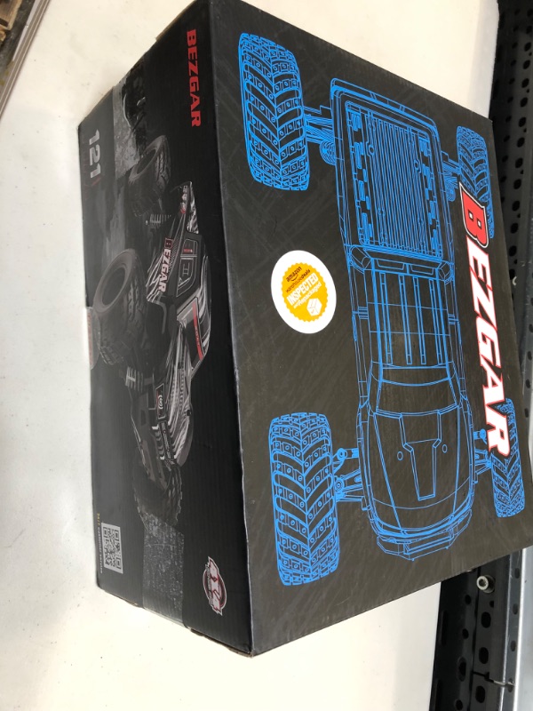 Photo 4 of BEZGAR HM121 1:12 Scale RC Truck - 4x4 Offroad Waterproof High Speed 45+ KM/H Remote Control Truck for All Terrains, 2.4Ghz 4WD Fast RC Cars for Adults and Kids Boys with 2 Rechargebale Batteries
