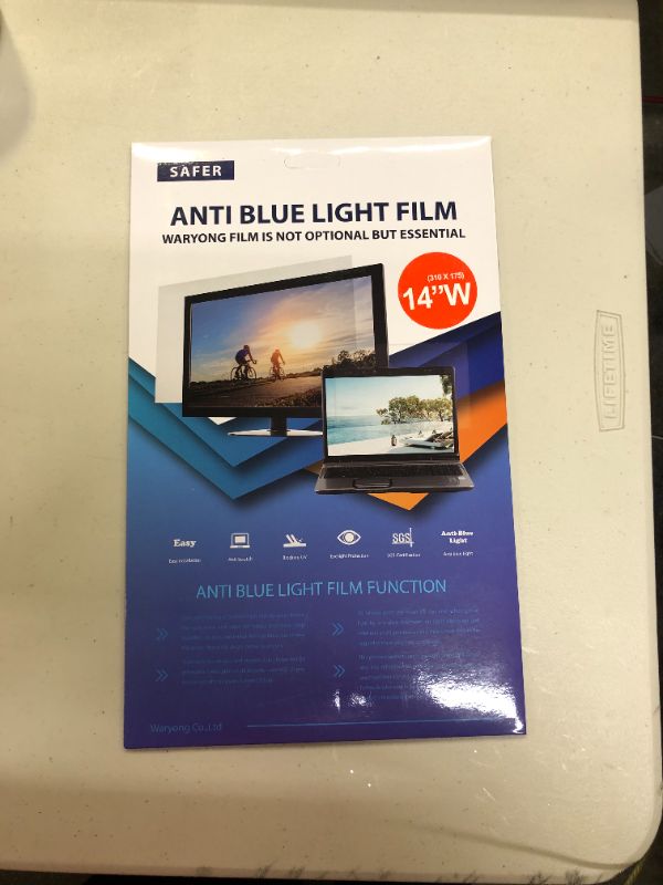 Photo 2 of 21 Inch(17.8"x11.1") Blue Light Blocking Screen Film Type for Monitor Screen Protector/Filter Anti Glare Anti Blue Light Bubble Free Touch Screen-----FACTORY SEALED
