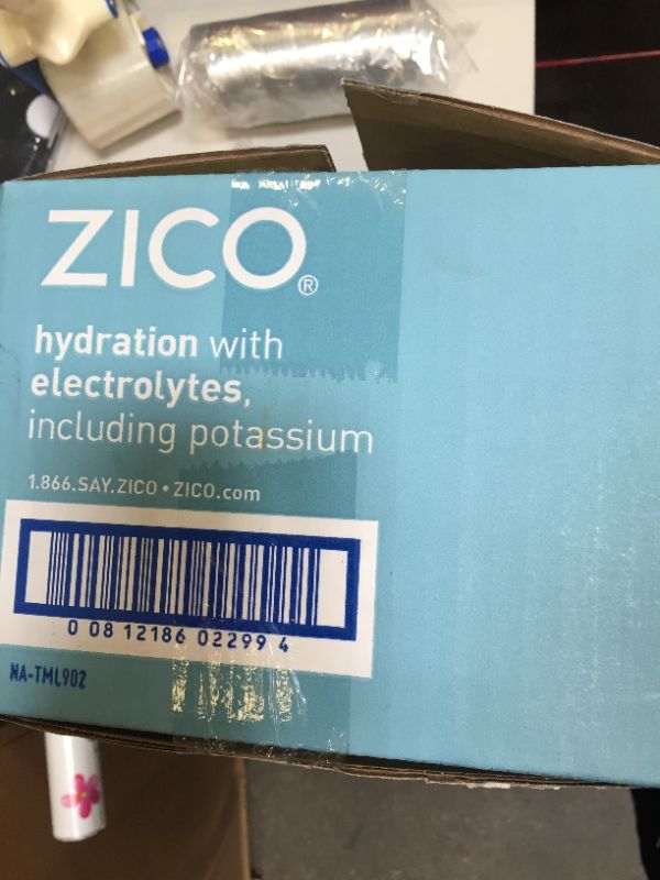 Photo 3 of ZICO 100% Coconut Water Drink - 18 Pack, Natural Flavored - No Sugar Added, Gluten-Free - 330ml / 11.2 Fl Oz - Supports Hydration with Five Naturally Occurring Electrolytes - Not from Concentrate BEST BY SEPTEMBER 2022
