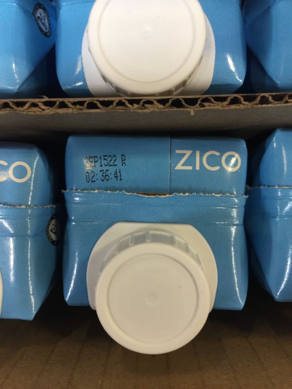 Photo 2 of ZICO 100% Coconut Water Drink - 18 Pack, Natural Flavored - No Sugar Added, Gluten-Free - 330ml / 11.2 Fl Oz - Supports Hydration with Five Naturally Occurring Electrolytes - Not from Concentrate BEST BY SEPTEMBER 2022
