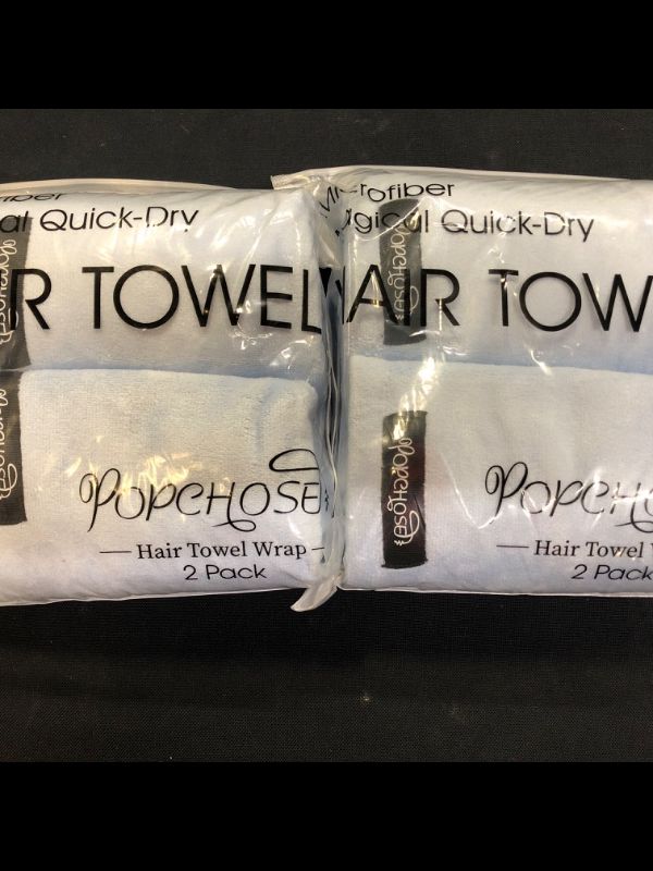 Photo 1 of 2 PACKS! Microfiber Hair Towel Wrap POPCHOSE Ultra Absorbent