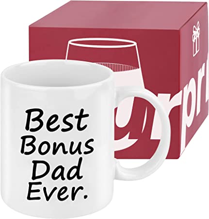 Photo 1 of 2 Best Bonus Dad Coffee Mug Bonus Dad Mug Birthday Father’s Day Christmas Gifts for Dad Father from Daughter Son Dad Coffee Mug 11 Ounces