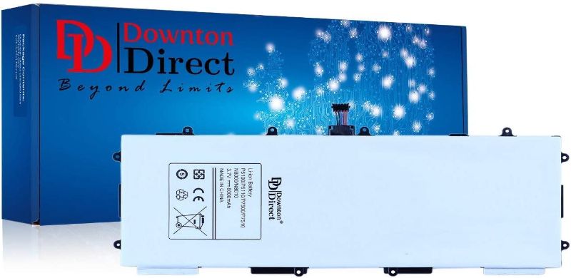 Photo 1 of Downton Direct 8000mAh Battery for SAMSUNG GT-P5100 GT-P5110 GT-P7500 GT-P7510 GT-N8000 GT-N8010, Galaxy Tab 2 10.1", SP4960C3A.[3.7V 8000mAh, 1 Year Warranty]
