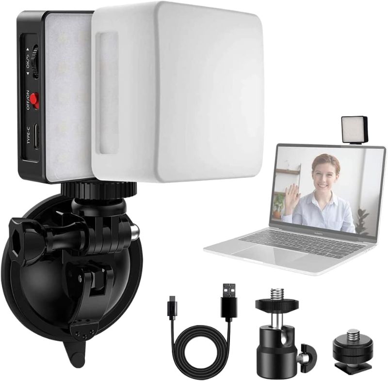 Photo 1 of Video Conference Lighting Kit for Remote Working Led Video Light for Zoom Video Conferencing Zoom Calls Vlog Gaming Self Broadcasting and Live Streaming, Adjustable Zoom Light with Suction Cup ***FACTORY SEALED***
