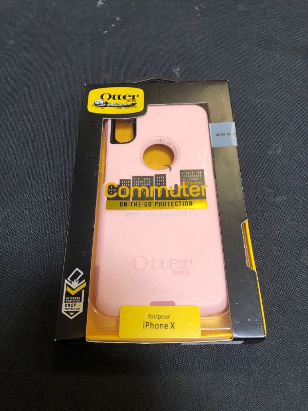 Photo 1 of OTTERBOX COMMUTER SERIES Case for iPhone Xs & iPhone X - Retail Packaging - BALLET WAY (PINK SALT/BLUSH)
