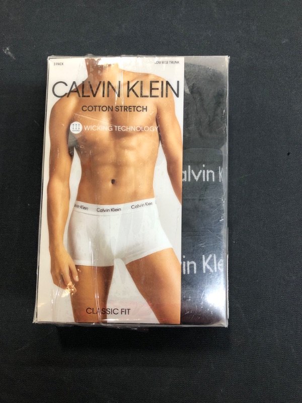 Photo 2 of Calvin Klein Men's Cotton Stretch Multipack Low Rise Trunks SZ LARGE
