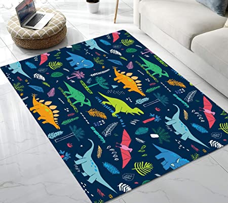Photo 1 of Area Rug Cute Dinosaur Area Rug for Living Room Bedroom Playing Room 5'x6'