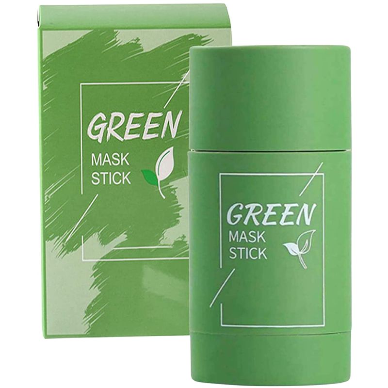 Photo 1 of 2 PK Green Tea Poreless Deep Cleanse Mask Stick for Face, Purifying Clay For Blackhead Remover, Anti Acne Oil Control Set & Clear Pores for All Skin Types Women & Men Pore Cleanser (Green tea). 
