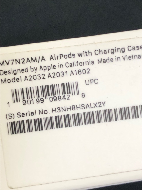 Photo 1 of Apple AirPods (2nd Generation) Wireless Earbuds with Lightning Charging Case Included. Over 24 Hours of Battery Life, Effortless Setup. Bluetooth Headphones for iPhone
