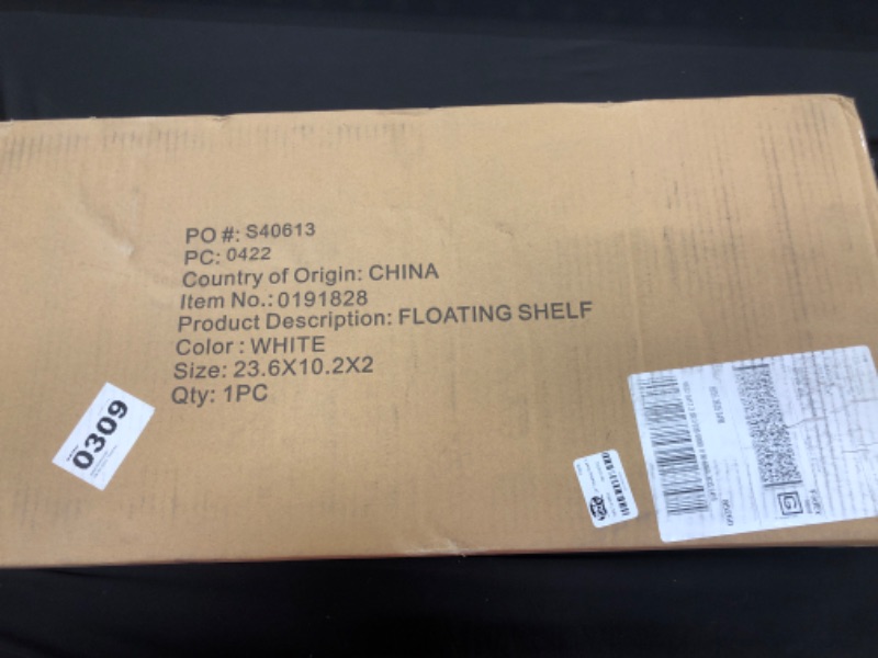 Photo 2 of 24" Floating Shelf Wall Mounted Hidden Brackets White - Inplace---FACTORY SEALED