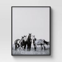 Photo 1 of 24" x 30" Framed Wall Canvas Black - Threshold™