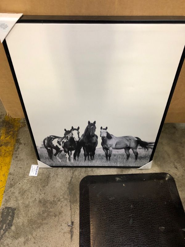 Photo 2 of 24" x 30" Framed Wall Canvas Black - Threshold™