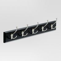 Photo 1 of 27" Hook Rack with Flared Tri-Hook - Vintage Black/Vintage Nickel - Threshold™