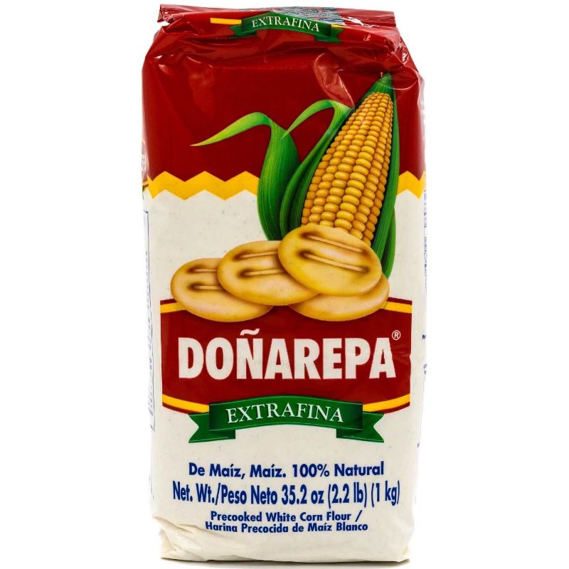 Photo 1 of (2 Pack) Donarepa Precooked White Corn Flour, 35.2 Oz, pack of 2, exp. date 11/3/22