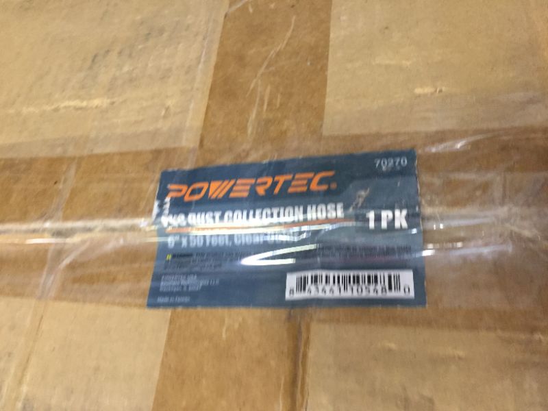 Photo 1 of 70270 Flexible PVC Dust Collection Hose 6"x 50-Feet, Clear Color, Left-hand Threaded
