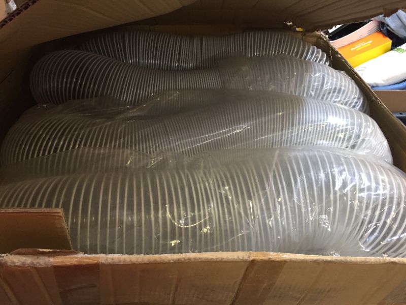 Photo 1 of 70270 Flexible PVC Dust Collection Hose 6"x 50-Feet, Clear Color, Left-hand Threaded
