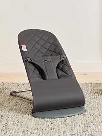 Photo 1 of BabyBjörn Bouncer Bliss, Quilted Cotton, Anthracite (006021US)
