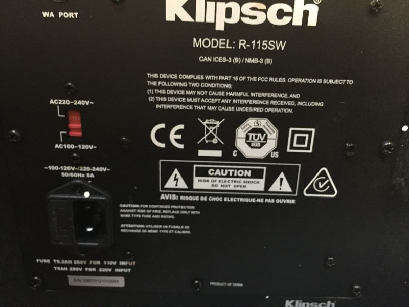 Photo 6 of Klipsch R-115sw Subwoofer
