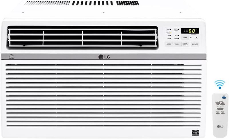 Photo 1 of LG Electronics LG 18,000 BTU Window Smart Air Conditioner with Remote, LW1821ERSM, 18000, White
