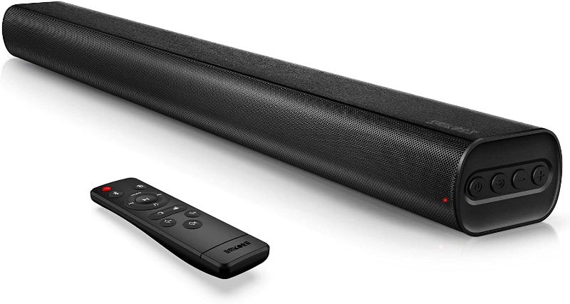 Photo 1 of Sound Bars for TV, SAKOBS 80W TV Sound Bar with Built-in Subwoofer & Deep Bass, 2.1Ch TV Speakers Soundbar with Bluetooth 5.0 / HDMI/Opt/AUX Connectivity Home Theater System
