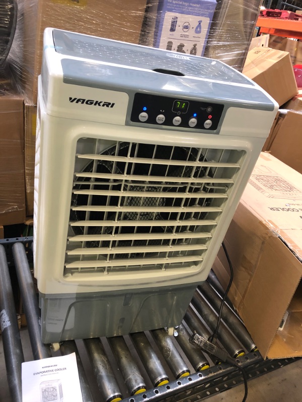 Photo 2 of Evaporative Cooler, VAGKRI 2100CFM Air Cooler, 120°Oscillation Swamp Cooler with Remote Control, 24H Timer, 3 Wind Speeds for Outdoor Indoor Use,7.9Gallon
