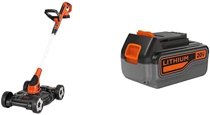 Photo 1 of BLACK+DECKER 3-in-1 Lawn Mower with Extra Lithium Battery 3.0 Amp Hour (MTC220 & LB2X3020-OPE)
