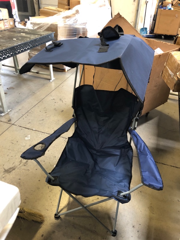 Photo 2 of Camping Chair BDL Shade Canopy Chairs with Two Cup Holders and Carry Bag Foldable and Easy to Carry Outdoor Chair for Lawn Beach and Pation, Recliner Support 450 LBS
