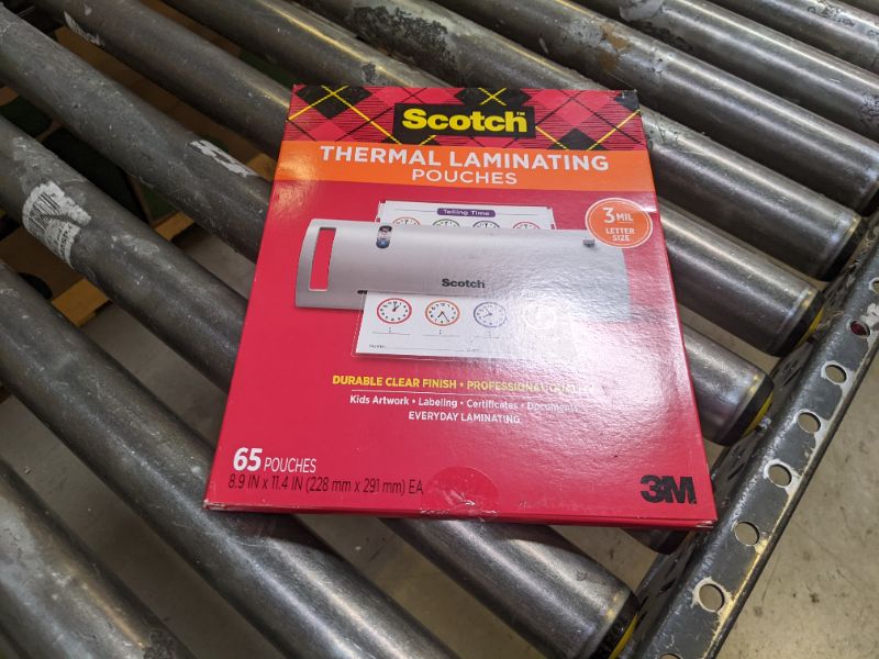 Photo 2 of Scotch 65ct 9" x 11" Thermal Laminating Pouches Clear

