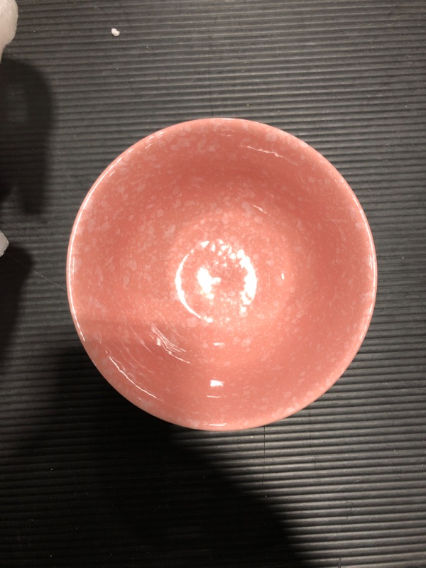 Photo 2 of 4 Count Pink Bowls with a design