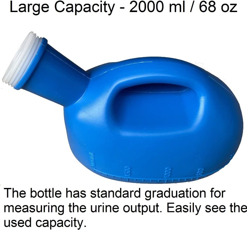 Photo 1 of 
Portable Urinals for Men Spill Proof 2000 ml 68 oz Urine Bottles for Men 63" Long Tube Urinals for Men Urine Jug