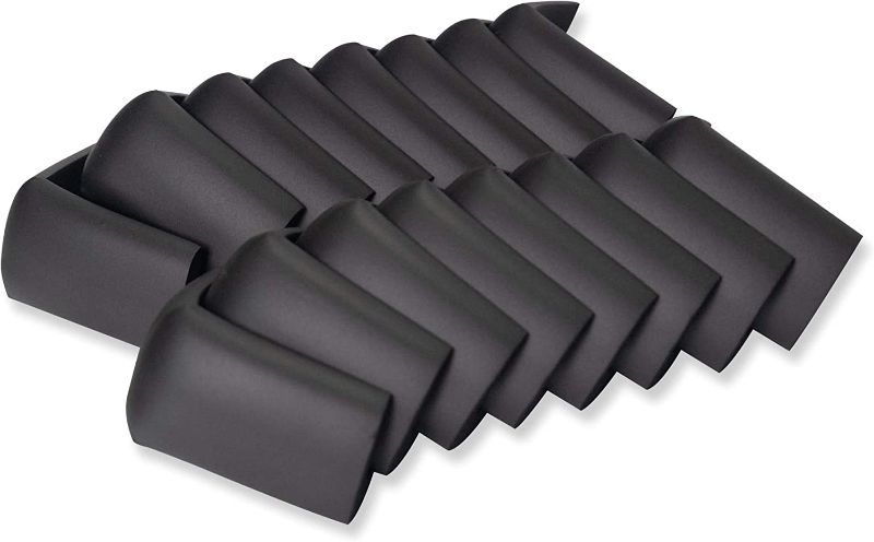 Photo 1 of (16 Pack) Foam Corner Guard, Baby Proofing Table Edge Corner Protector, Furniture Bumper Guards for Kids, Home Safety, Pre-Taped Soft NBR Rubber Foam, Black
