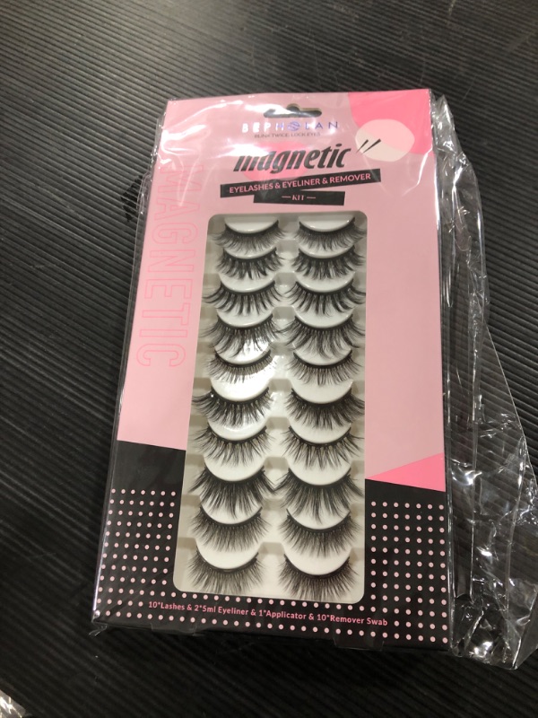 Photo 2 of BEPHOLAN Magnetic Eyelashes with Eyeliner Kit, 10 Pairs Different Mink Eyelashes, KIT-003
