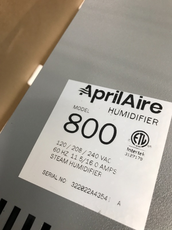 Photo 6 of ***PARTS ONLY*** AprilAire 800 Whole Home Steam Humidifier, Automatic Steam Humidifier, Large Capacity Whole House Humidifier for Homes up to 10,300 Sq. Ft., White 3400-10300 sq. ft. Air Ducts Required
