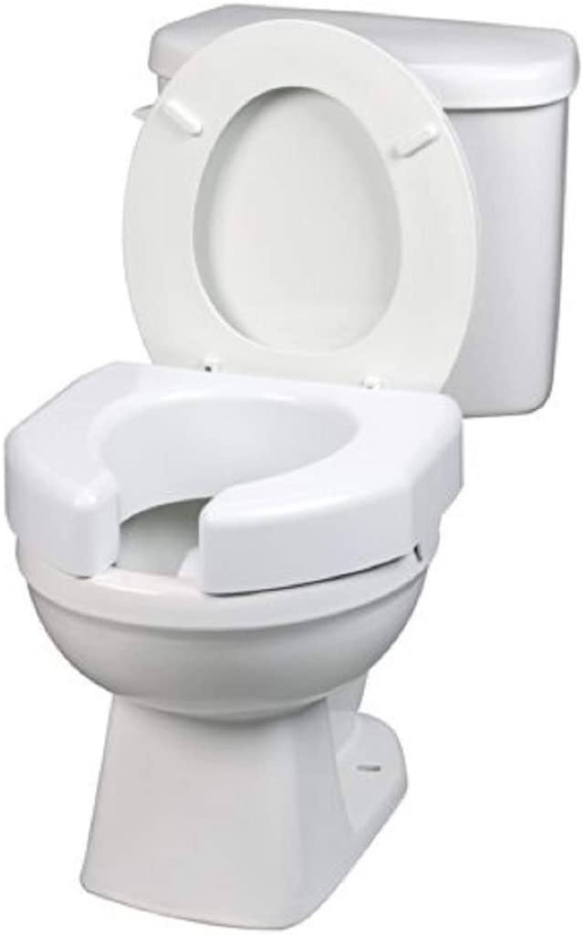 Photo 1 of SP Ableware Basic Open-Front 3-Inch Elevated Toilet Seat for Standard/Elongated Toilets - White (725790000)
