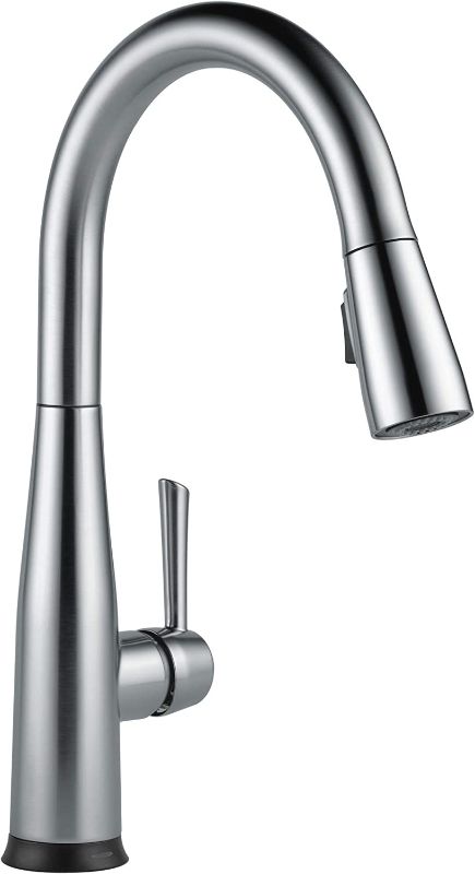 Photo 1 of Delta Faucet Essa Touch Kitchen Faucet Arctic Stainless, Kitchen Faucets with Pull Down Sprayer, Kitchen Sink Faucet, Touch Faucet for Kitchen Sink, Touch2O Technology, Arctic Stainless 9113T-AR-DST
