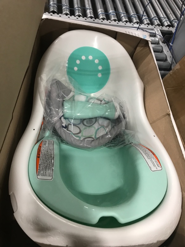 Photo 2 of Fisher-Price 4-In-1 Sling 'N Seat Bath Tub, Pacific Pebble, Baby To Toddler Convertible Tub With Seat And Toys