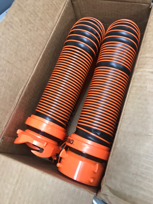 Photo 2 of Camco RhinoEXTREME 10' Sewer Hose Extension Kit with Swivel Fitting |Extend Your Sewer Hose to Fit Your Needs | Crush Resistant (39854), Black 10' Sewer Hose Extension Kit Ships In Own Container